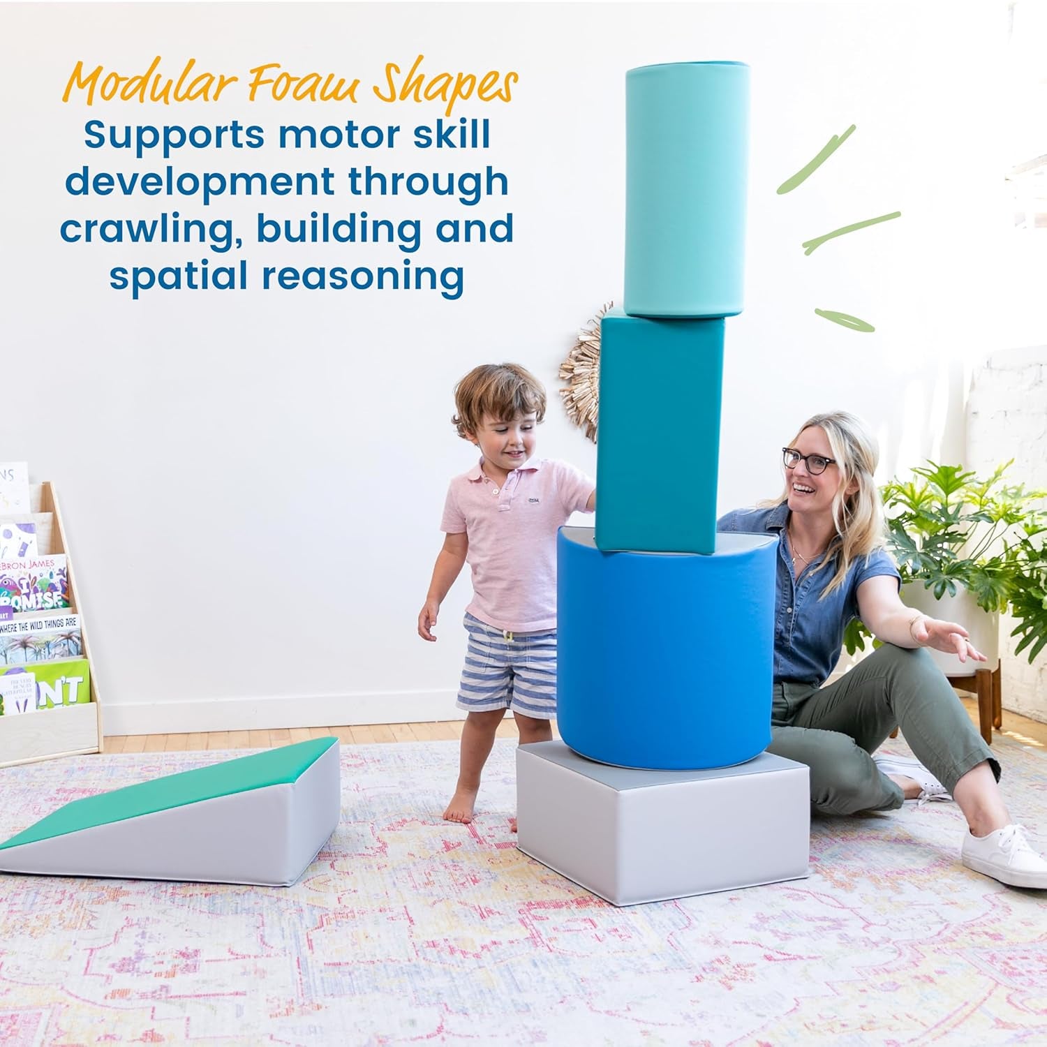 Softzone Climb and Crawl Playset, Building Blocks, Contemporary, 5-Piece