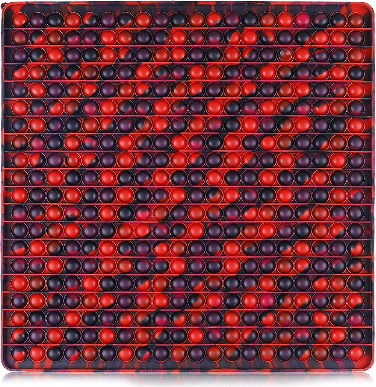 400 Bubbles Giant Fidget Toys for Kids Teens Adults, Big Jumbo 16 Inch Red Square Sensory Toy for Kids 3-5 4-8 5-7 Boys Girls Birthday Gifts Party Favors Classroom Prizes