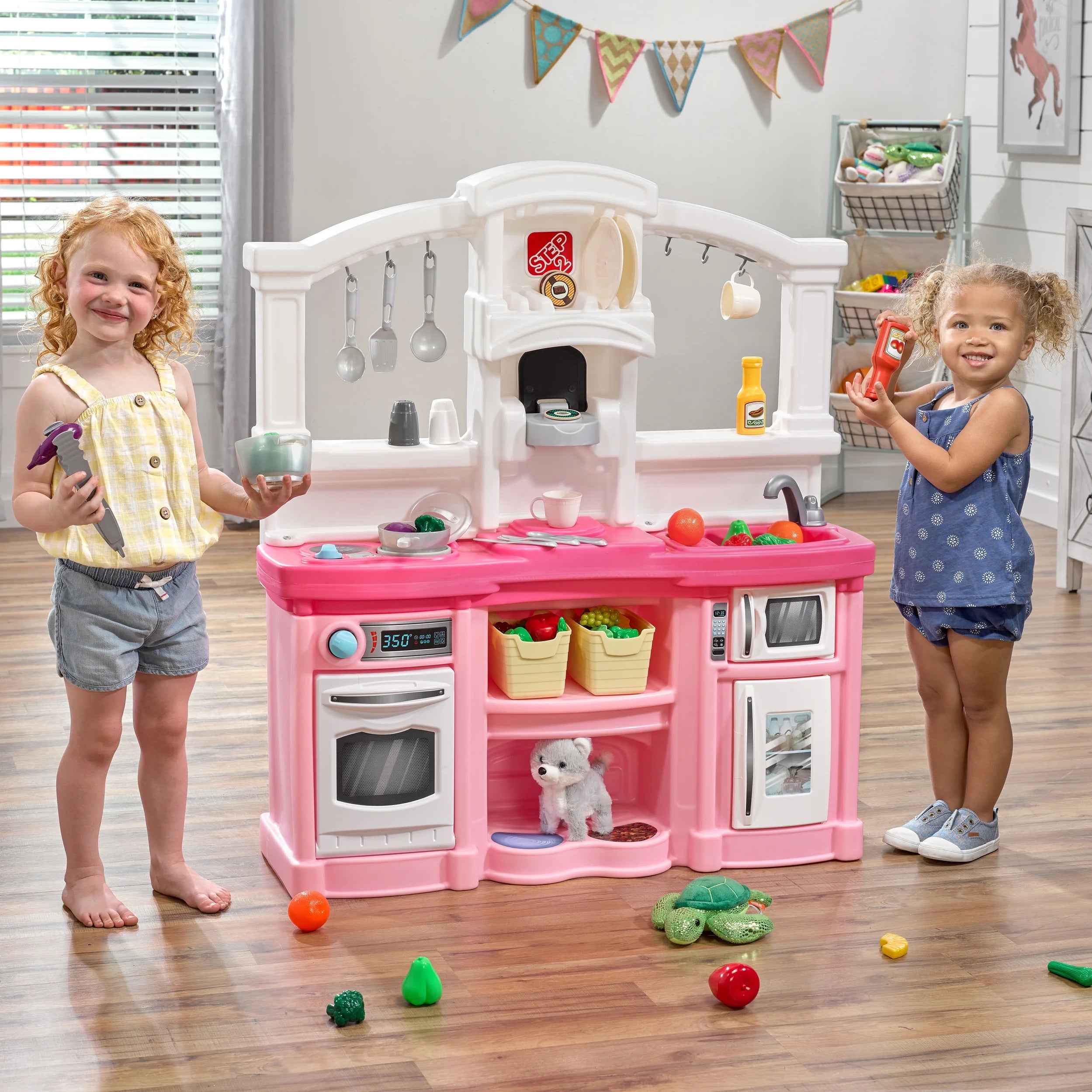 Fun with Friends Pink Kids Kitchen Pretend Play Set