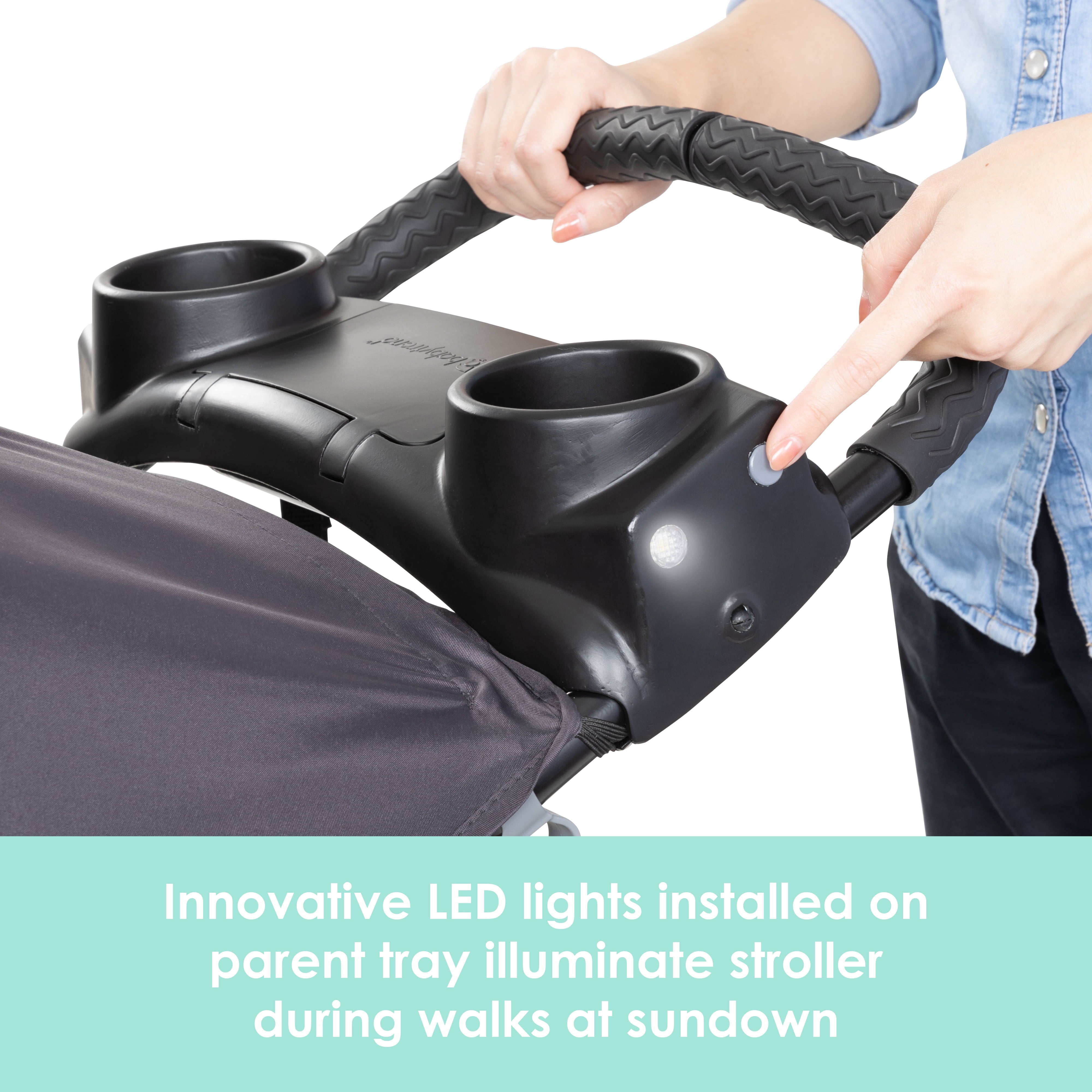 Xcel-R8 plus Jogging Stroller with LED Lights, Liberty Grey