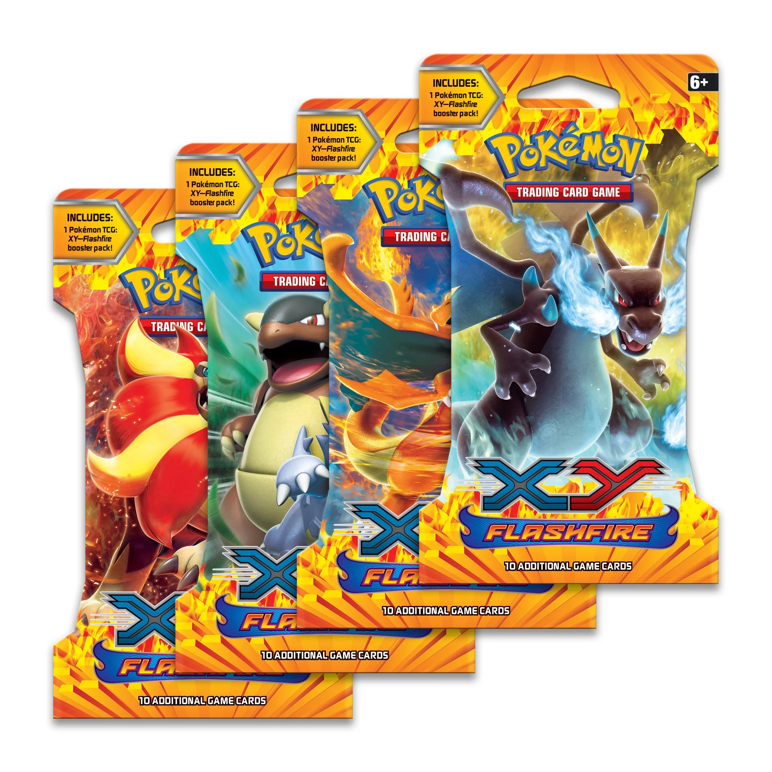 Pokemon Center Pokã©Mon TCG: XyâFlashfire Sleeved Booster Pack (10 Cards)