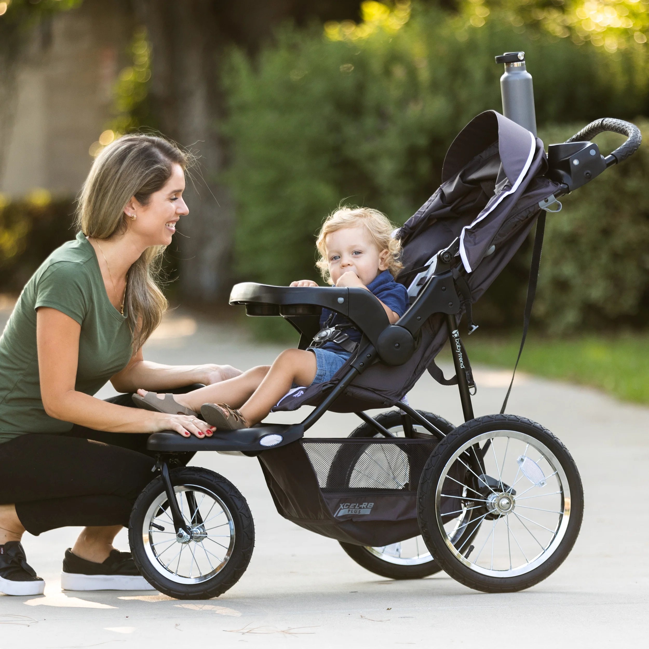 Xcel-R8 plus Jogging Stroller with LED Lights, Liberty Grey