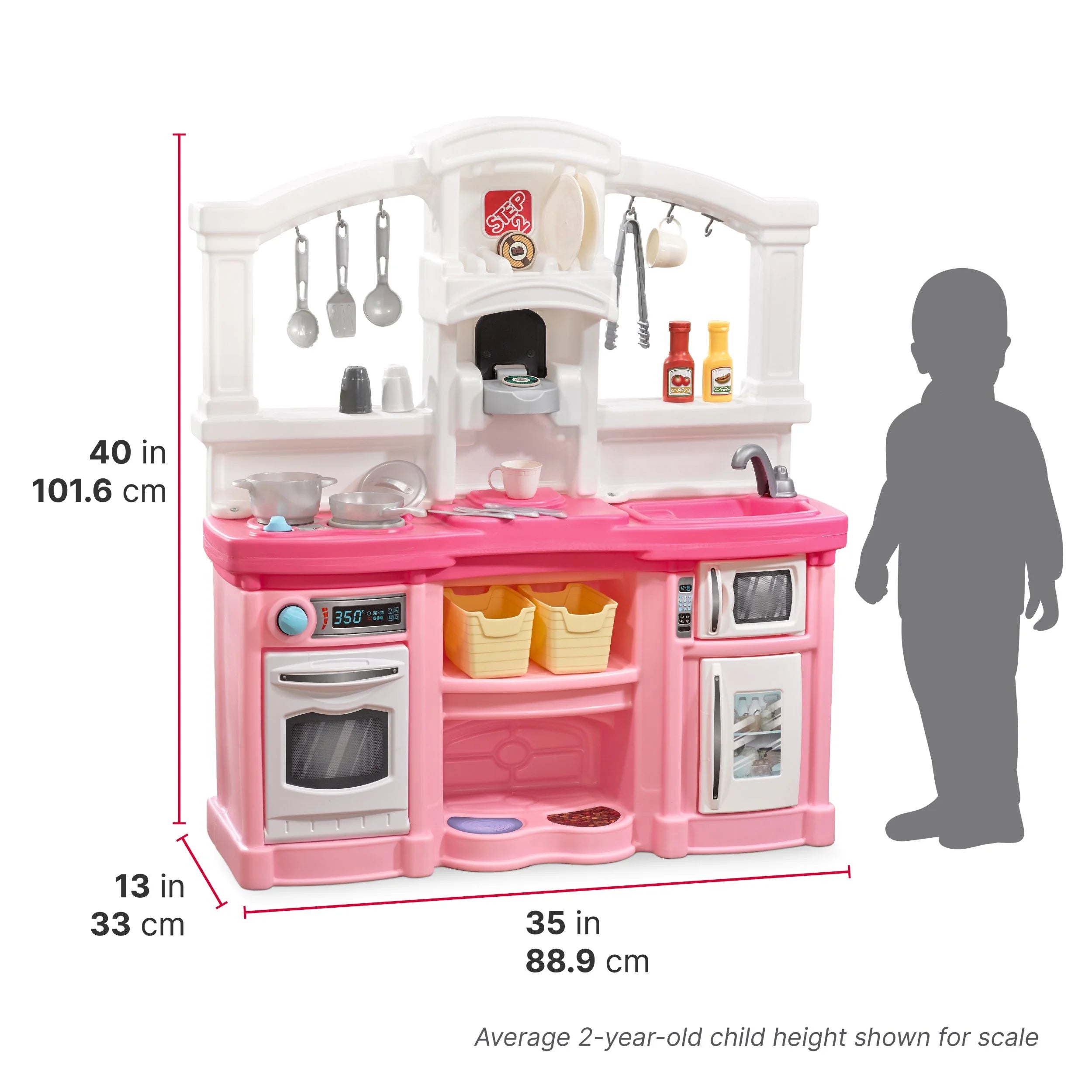 Fun with Friends Pink Kids Kitchen Pretend Play Set