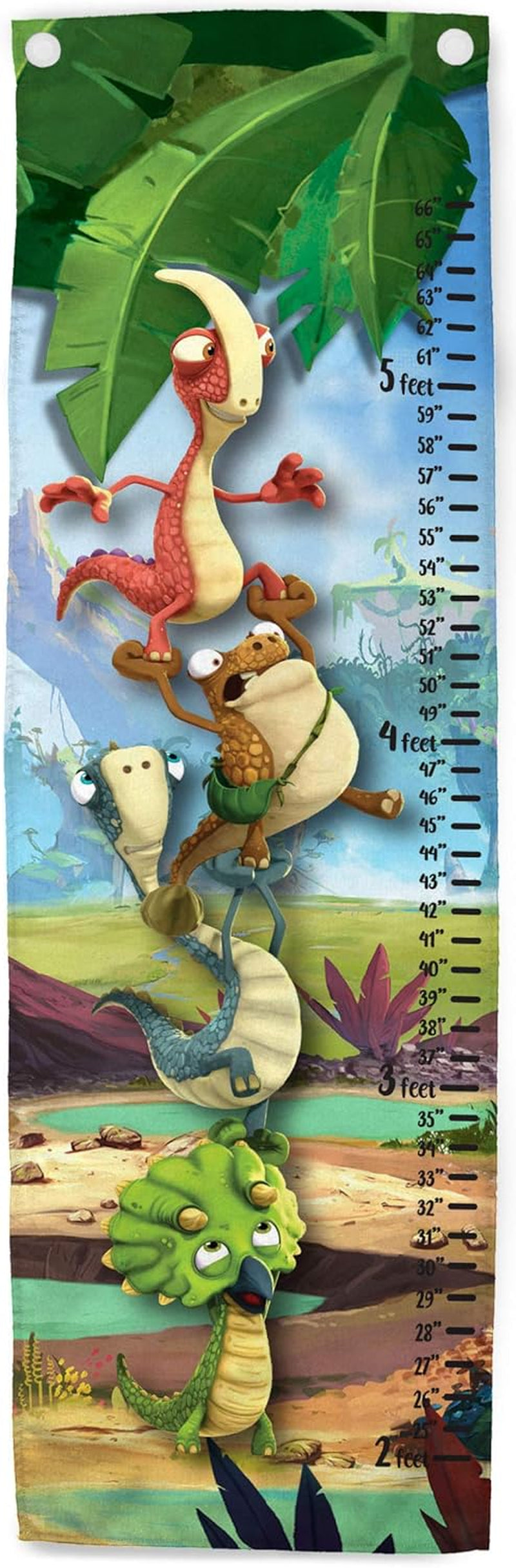Gigantosaurus Giganto Pals Growth Chart – Kids Removable Wall Décor Features Dinosaur Rocky, Bill, Tiny, & Mazu (Official Gigantosaurus Product)