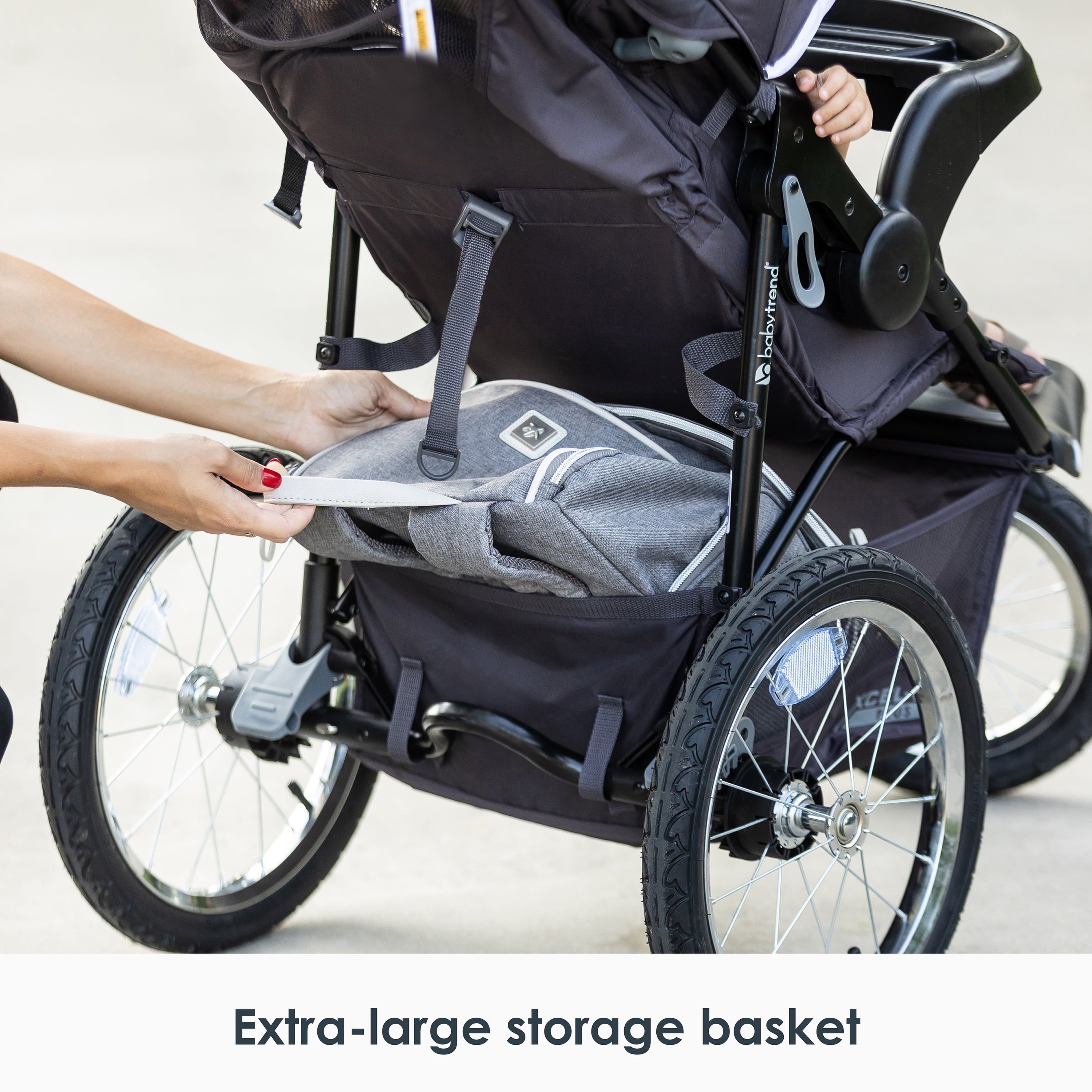 Xcel-R8 plus Jogging Stroller with LED Lights, Liberty Grey