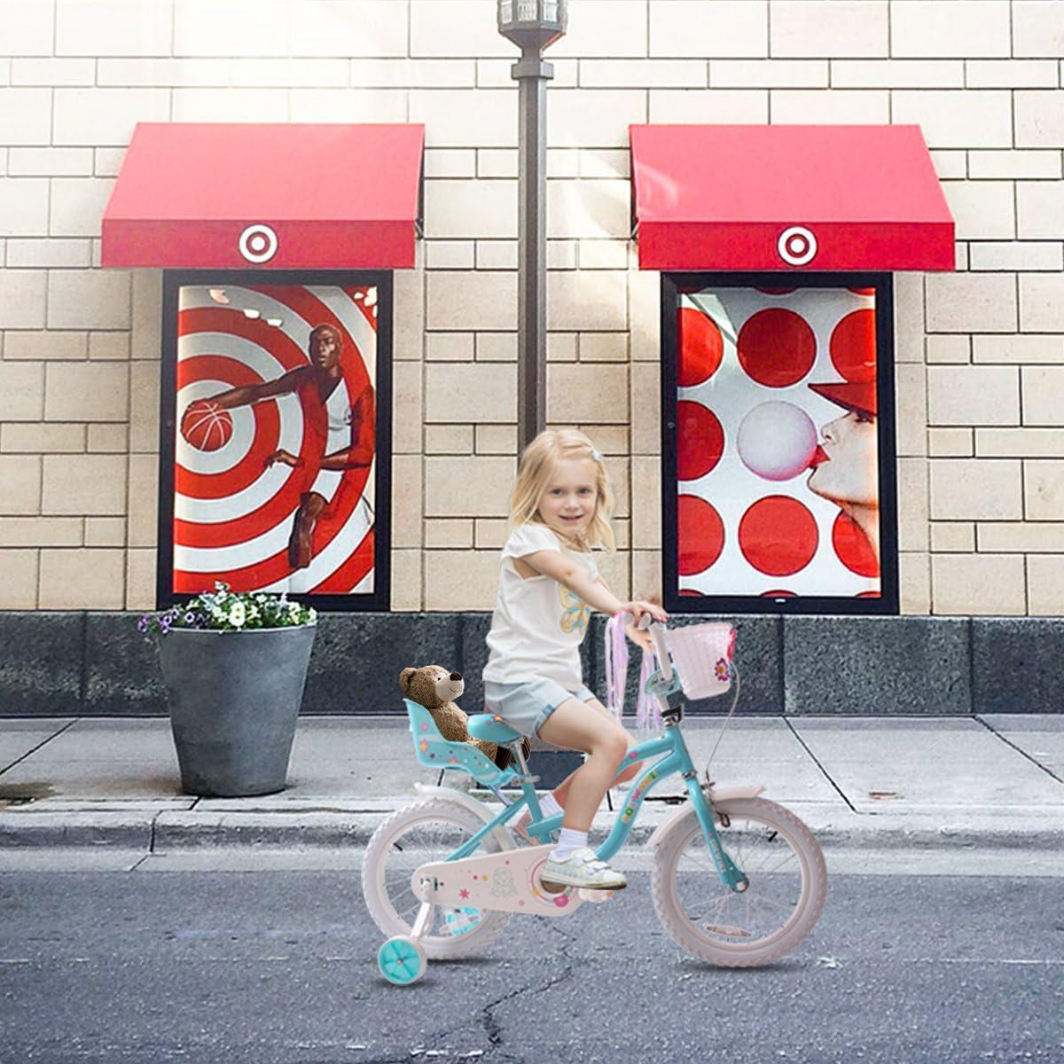 Kid'S Bike Steel Frame Children Bicycle Little Princess Style 12-14-16-18-20 Inch with Training Wheel