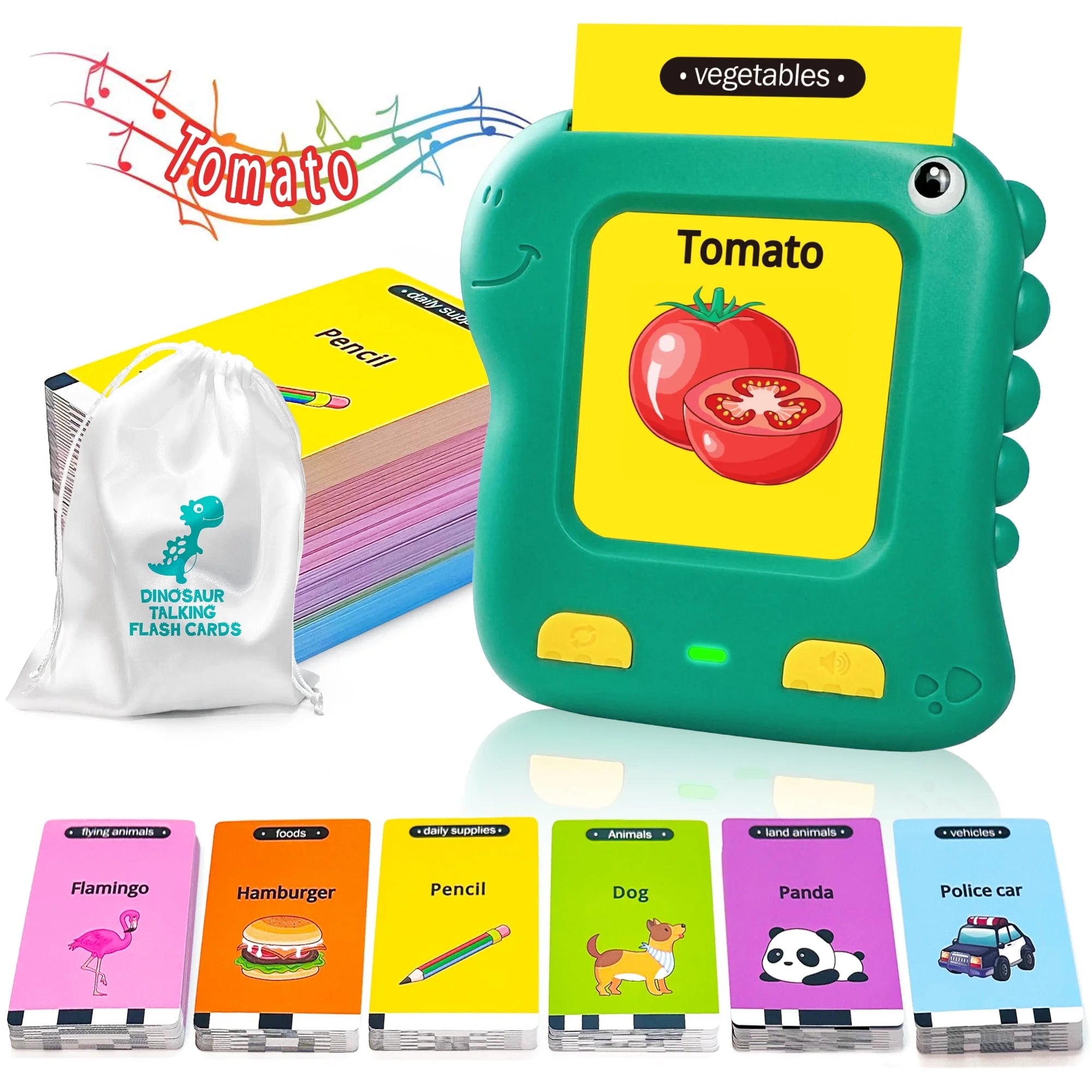 Talking Flash Cards Learning Toys for 1-6 Year Olds, Educational Interactive Flashcard Toy, Preschool Montessori Toys