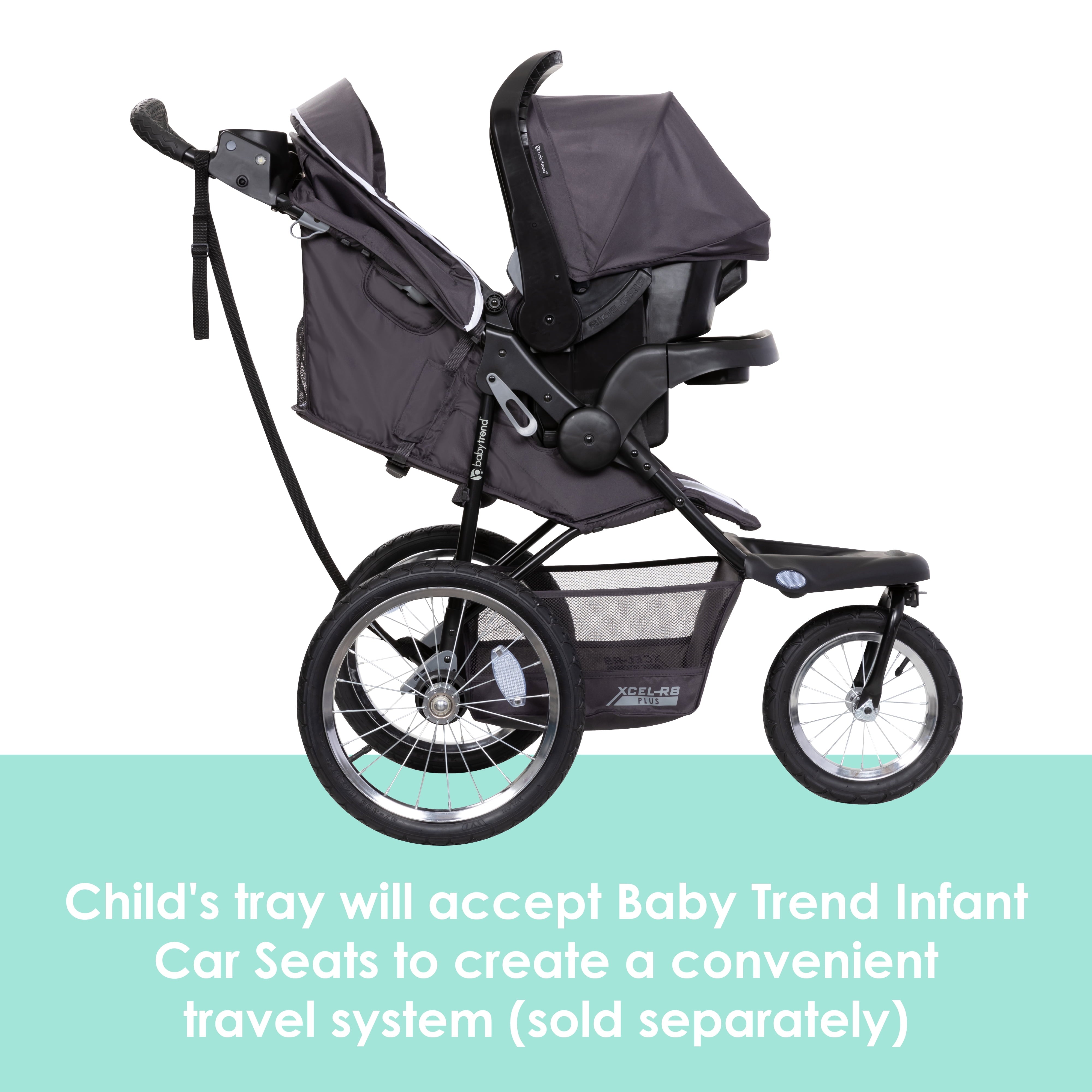 Xcel-R8 plus Jogging Stroller with LED Lights, Liberty Grey