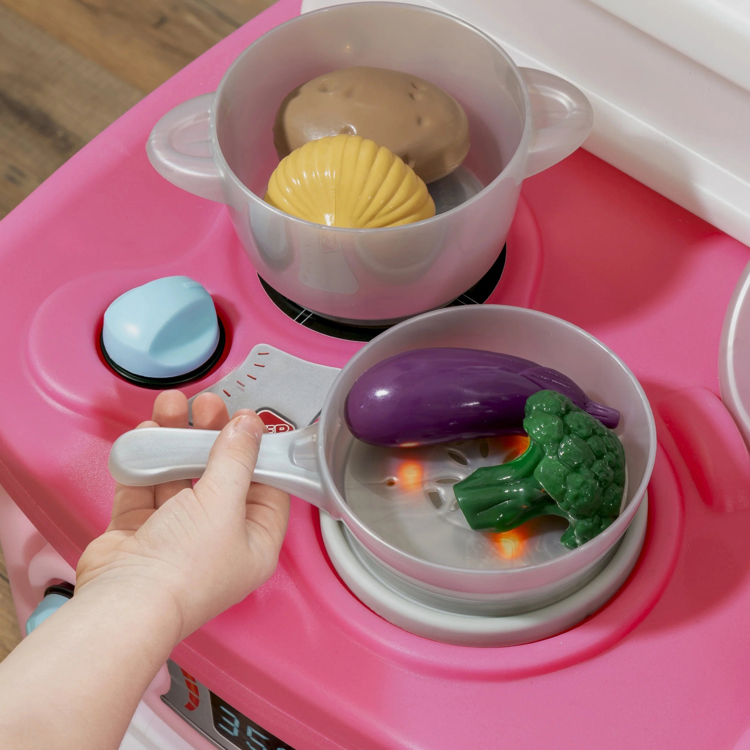 Fun with Friends Pink Kids Kitchen Pretend Play Set