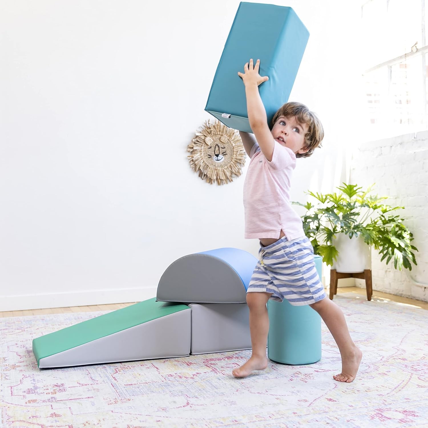 Softzone Climb and Crawl Playset, Building Blocks, Contemporary, 5-Piece