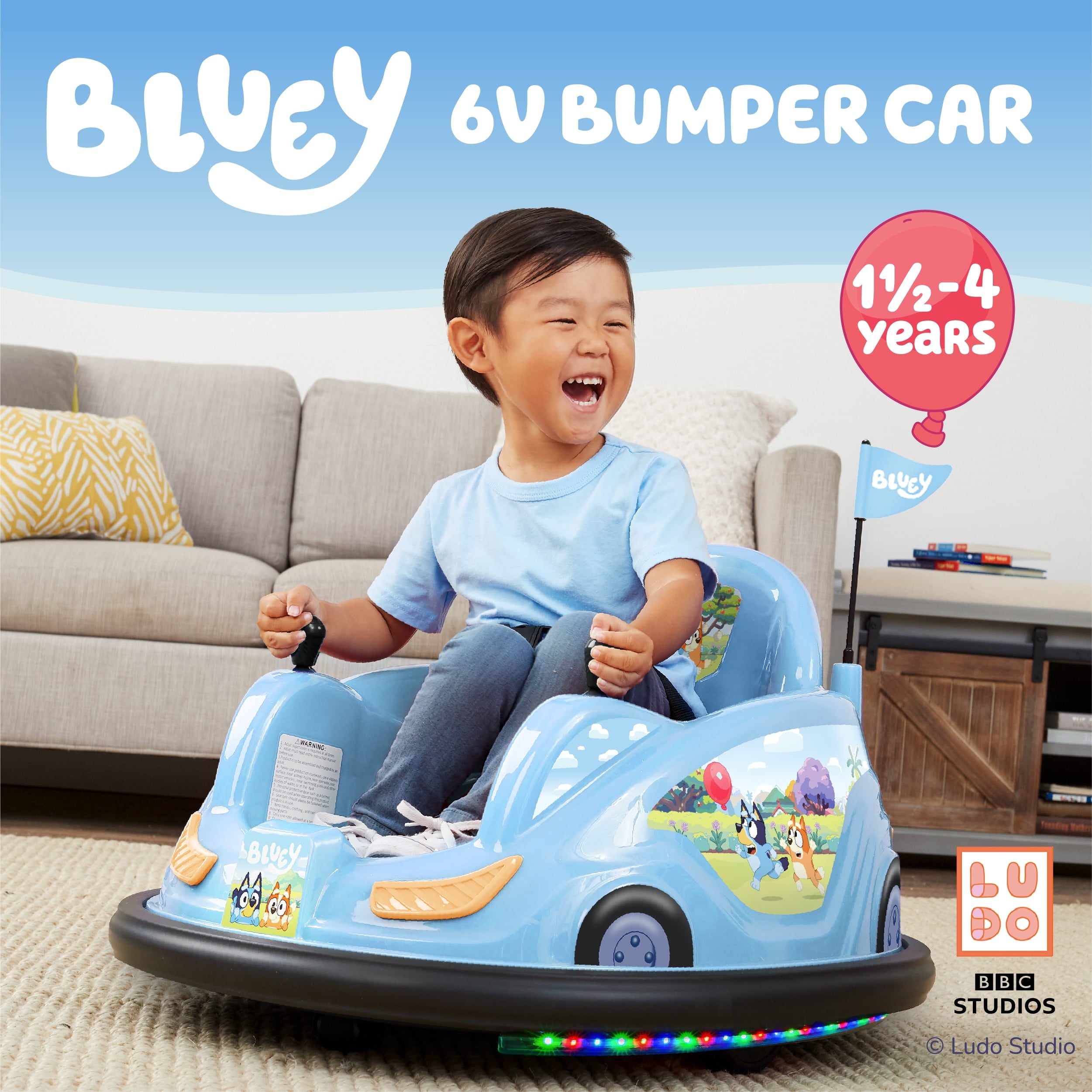 6V  Bumper Car Ride on Toy for Children, by Flybar, 1 Count