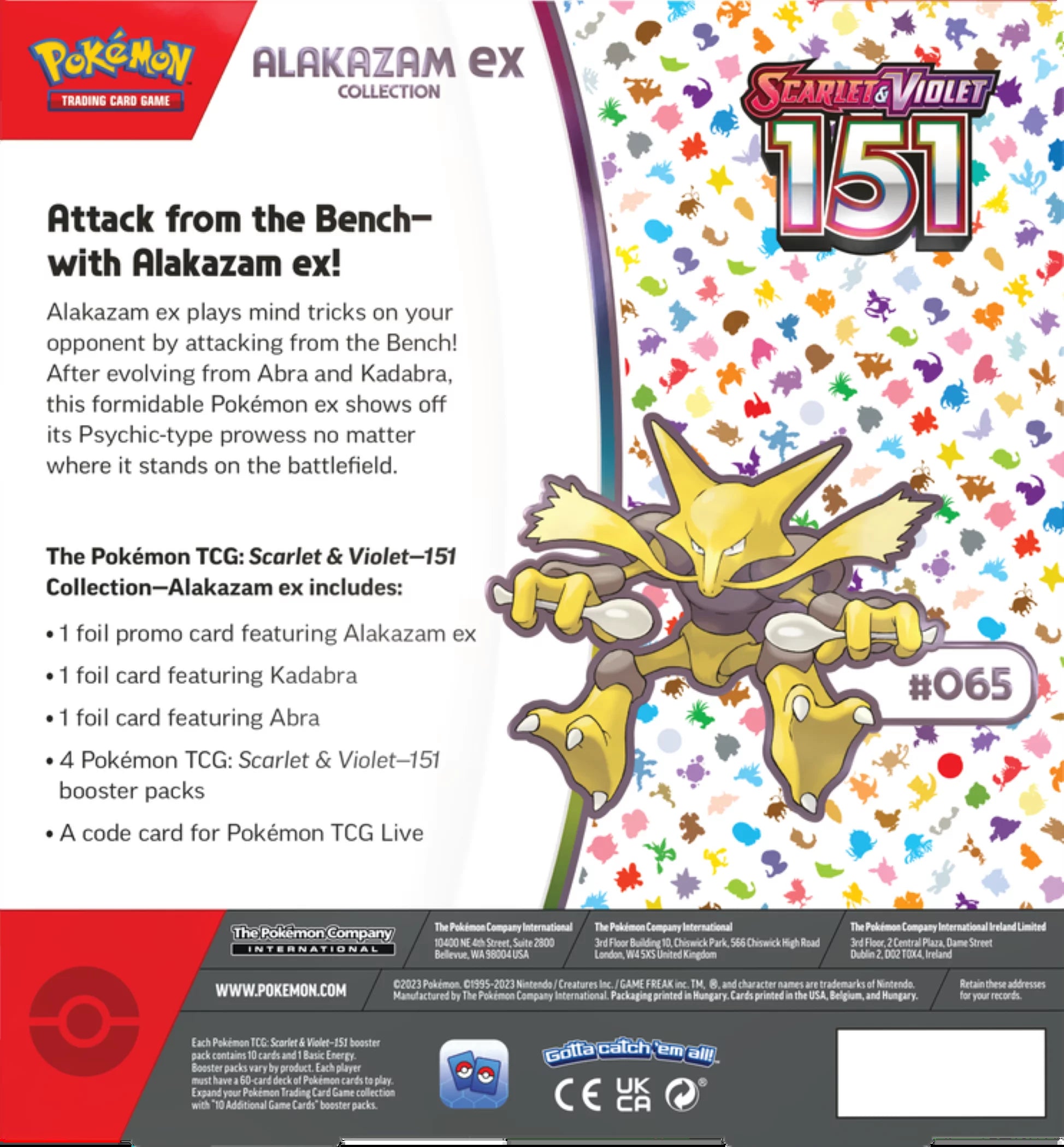 Pokemon Trading Card Games Scarlet & Violet 3.5 151 Collection Alakazam Ex - 4 Pokemon TCG: Scarlet & Violet—151 Booster Packs