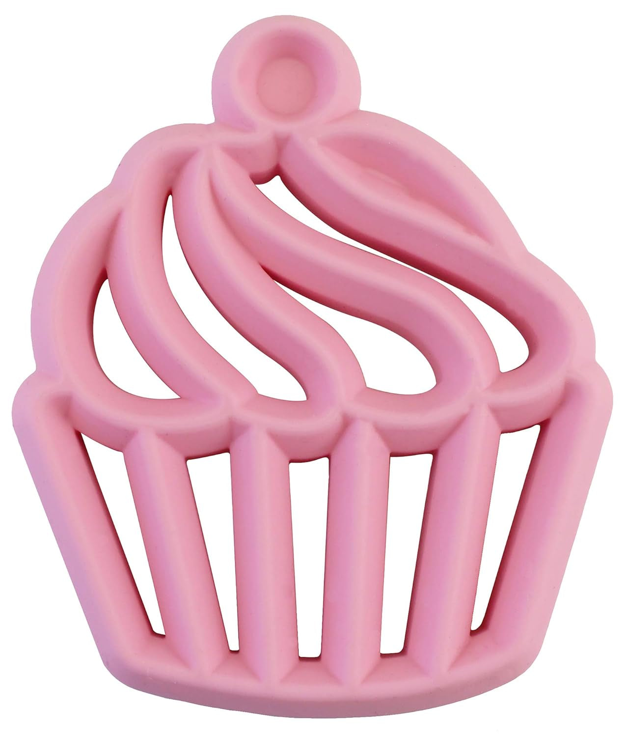Silicone Baby Teether – Bpa-Free Infant Teether with Easy-To-Hold Design & Textured Back Side to Massage & Soothe Sore, Swollen Gums - Teething Toy for 3 Months & up - Cupcake